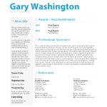 Gary's Blue Professional Resume - Washington D.C - Pg